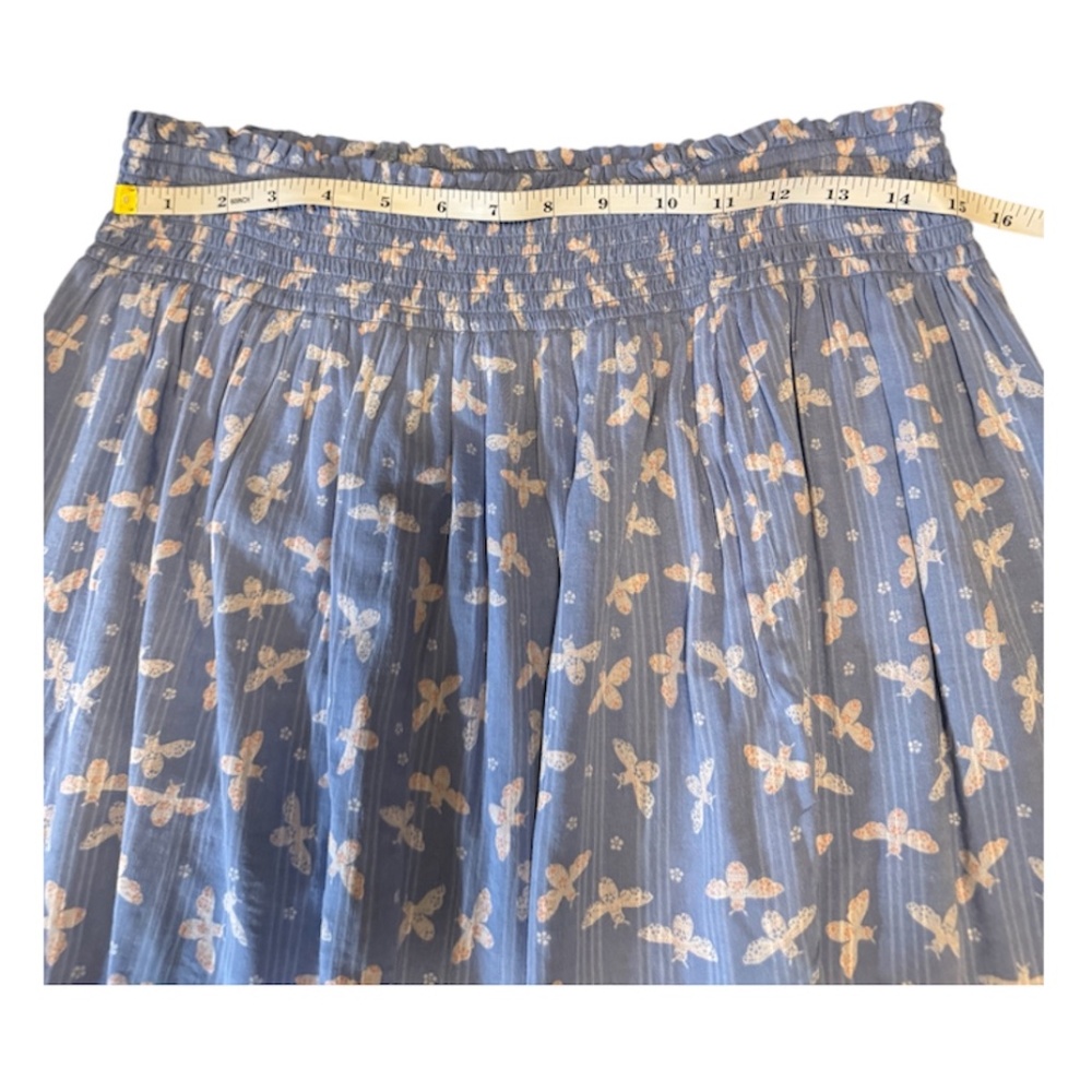 NWT Loft Mini Skirt Blue Butterfly L - Picture 5 of 6